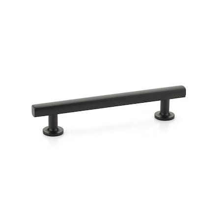Emtek Freestone Cabinet Pull with 5 in Center to Center Flat Black Finish 86676US19
